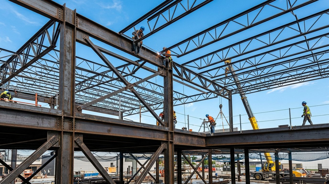 Steel Building Framework - Karim Constructions